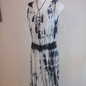 Exist- Boho B&W tie dye Maxi Dress